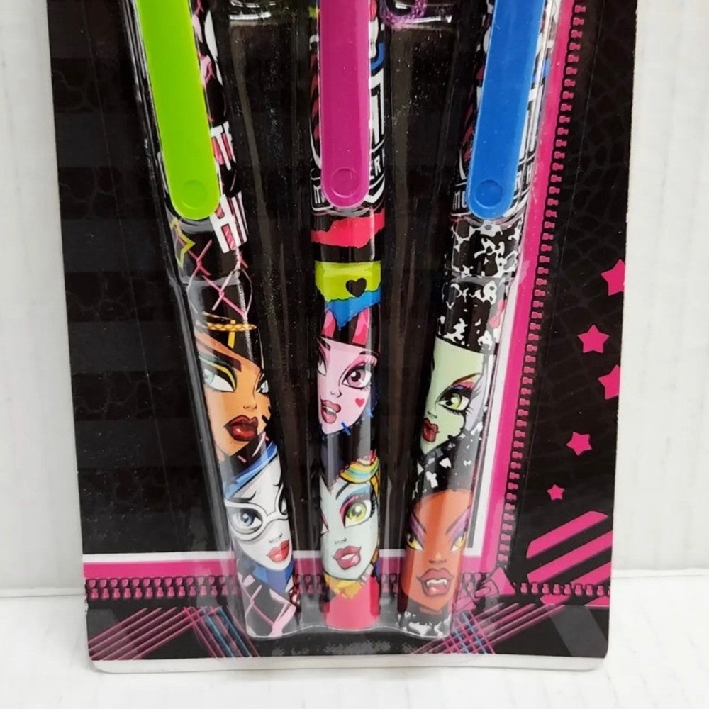 Monster High 3-pk clawsome clip pens with rope - Picture 2 of 5